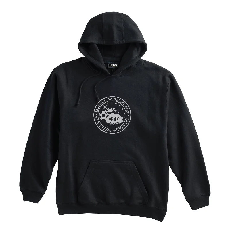 Casual Hoodie with Drawstring for Extra Comfort-EMSC Long Island Premier (Logo) Pennant Super 10 Hoodie Black