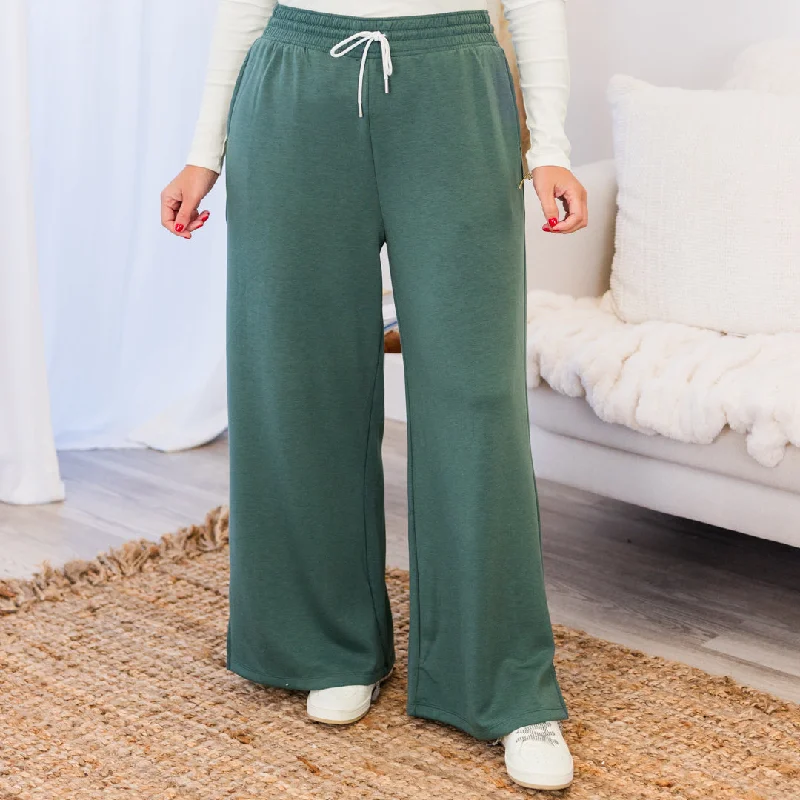 Casual Drawstring Pants for Easygoing Comfort-Loungin' With You Pant, Ash Jade