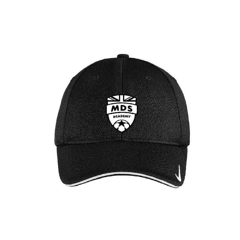 Stylish Panama Hat for Tropical Getaways-MDS Academy Nike Dri-FIT Mesh Swoosh Flex Cap Black