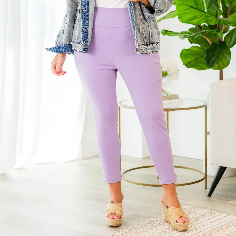 Stylish Wide-Leg Pants for a Boho Look-Strut Your Style Pants, Lavender