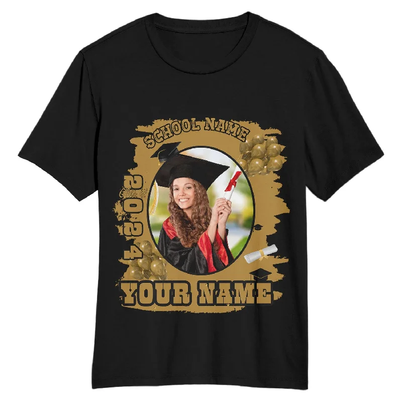 Premium Quality T-Shirt for Ultimate Comfort-Custom Black Old Gold 3D Graduation Performance T-Shirt