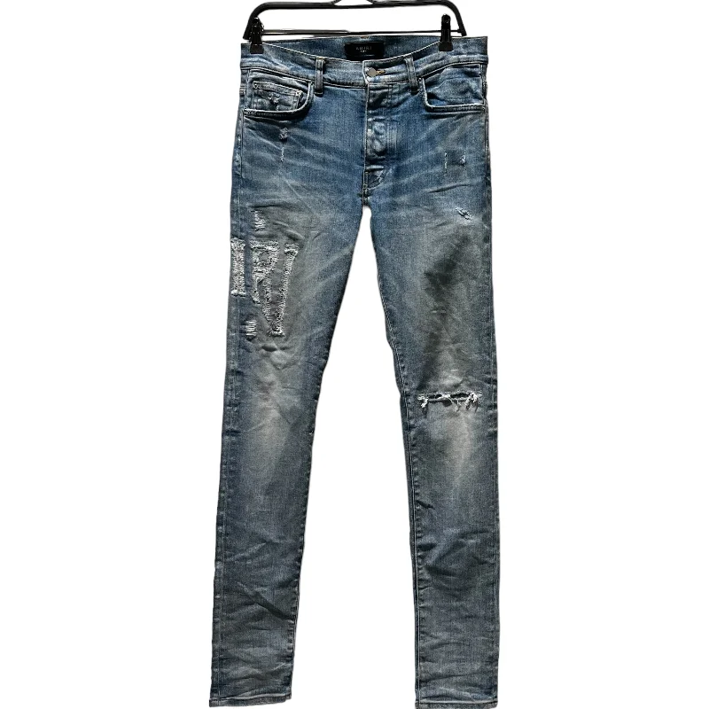 Trendy Leather-Look Pants for Fashion-Forward Outfits-AMIRI/Skinny Pants/31/Denim/BLU/