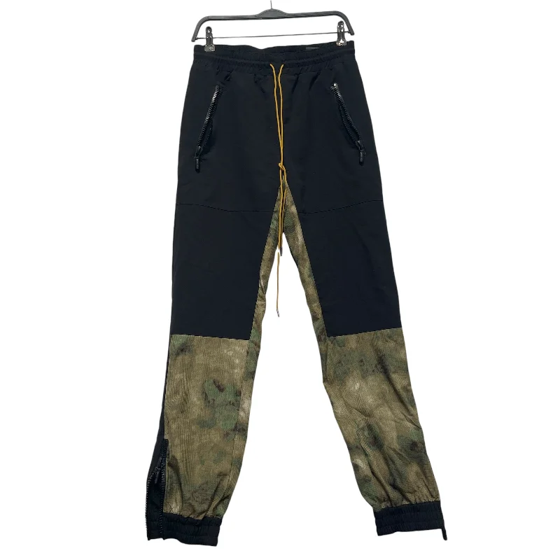 Breathable Athletic Pants for Running and Sports-RHUDE/Pants/M/Nylon/BLK/CAMO TRACK PANTS