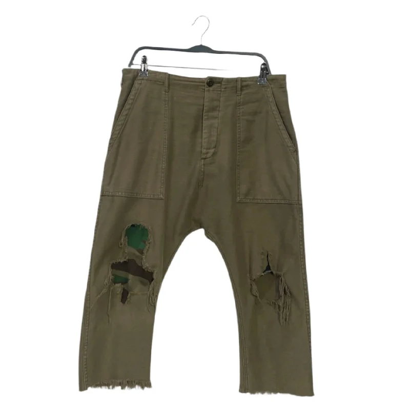 Elegant Pleated Pants for Special Events-R13/Straight Pants/28/Cotton/GRN/Button Fly/ARMY CAMO