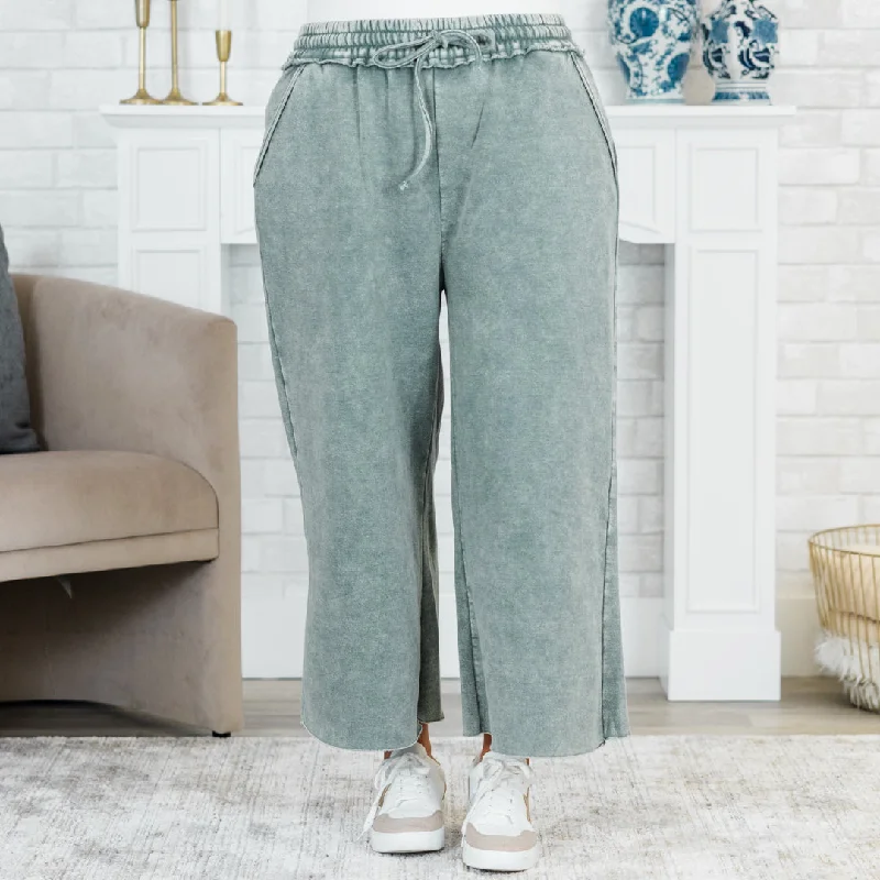 Versatile Khaki Pants for Casual and Formal Wear-Sunday Scaries Sweatpants, Ash Jade