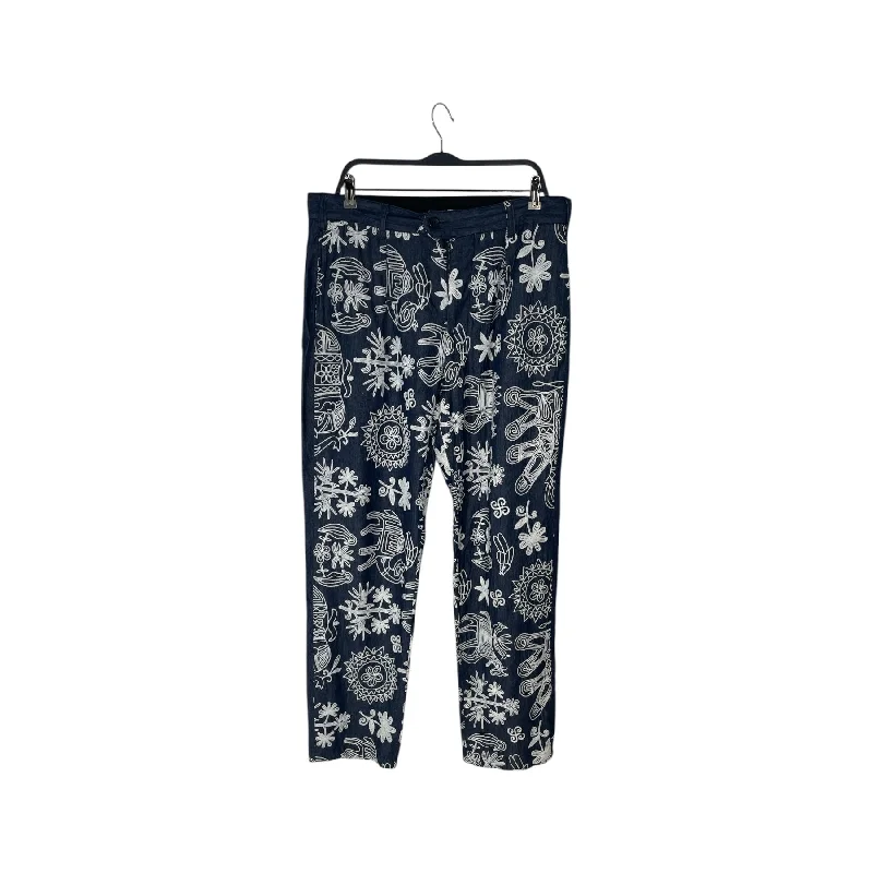 Stylish Camo Pants for Bold Street Style-Engineered Garments/Pants/M/Cotton/BLU/All Over Print/EMBROIDERED JEANS