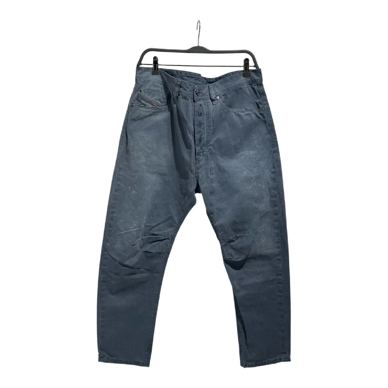 Trendy Leather-Look Pants for Fashion-Forward Outfits-DIESEL/Pants/32/Blue/Cotton/