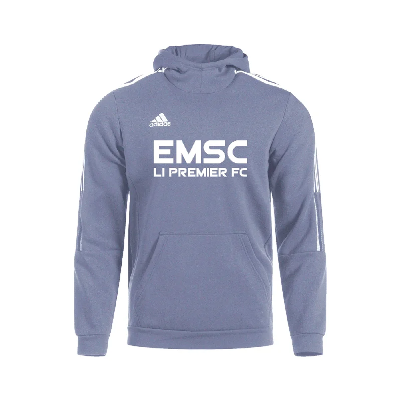 Warm Hoodie for Layering in Winter-EMSC Long Island Premier adidas Tiro 21 Hoodie Grey