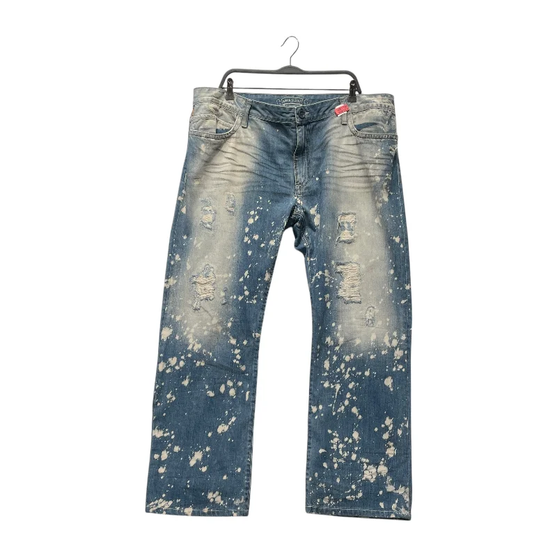 Breathable Running Pants for Jogging and Exercise-ROBIN'S JEAN/Straight Pants/42/Denim/NVY/acid wash