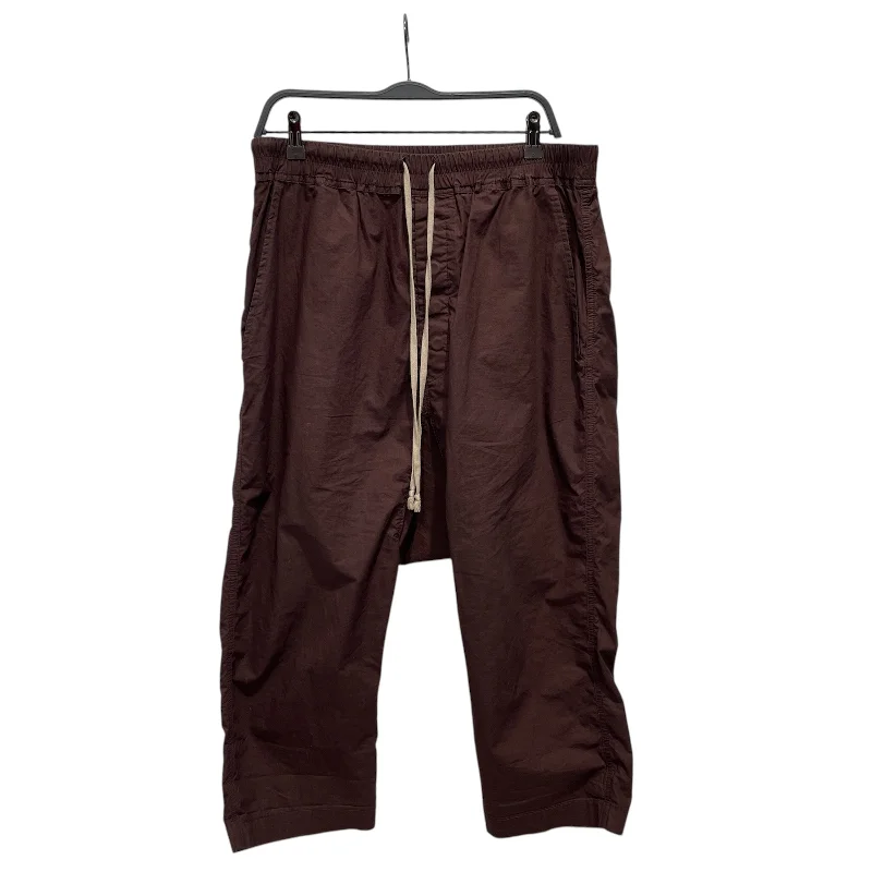 Comfortable Maternity Pants for Expecting Mothers-Rick Owens/Cropped Pants/L/Cotton/BRW/Cropped Drawestring Pants