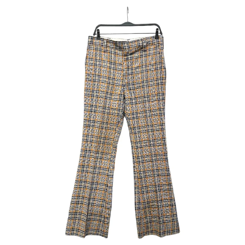 Soft Linen Pants for Relaxed Summer Days-Vintage/Wide Leg Pants/32/Cotton/ORN/Plaid/ Flare Wranglers