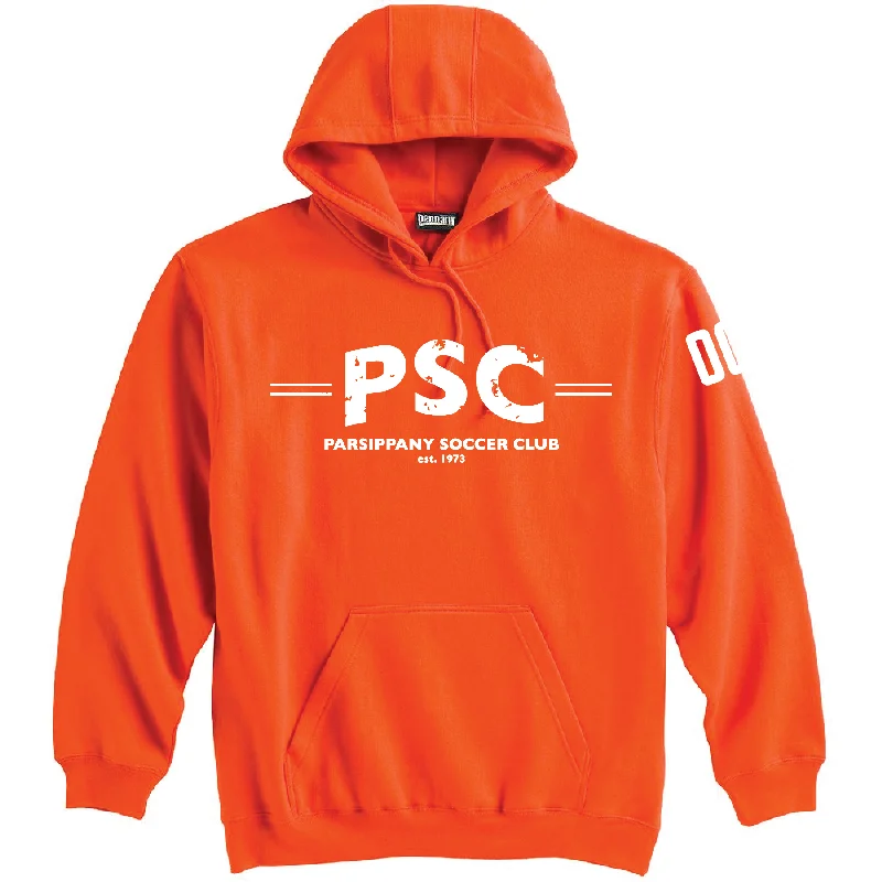 Vintage-Inspired Hoodie for Retro Vibes-Parsippany SC (Club Name) Pennant Super 10 Hoodie Orange