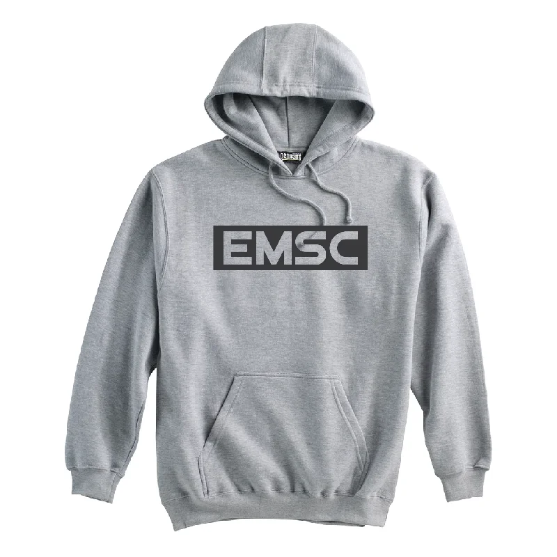 Fashionable Oversized Hoodie for Street Style-EMSC Long Island Premier (Club Name) Pennant Super 10 Hoodie Grey