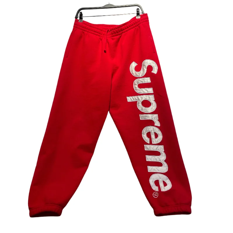 Soft Linen Pants for Relaxed Summer Days-Supreme/Pants/M/Cotton/RED/Graphic/