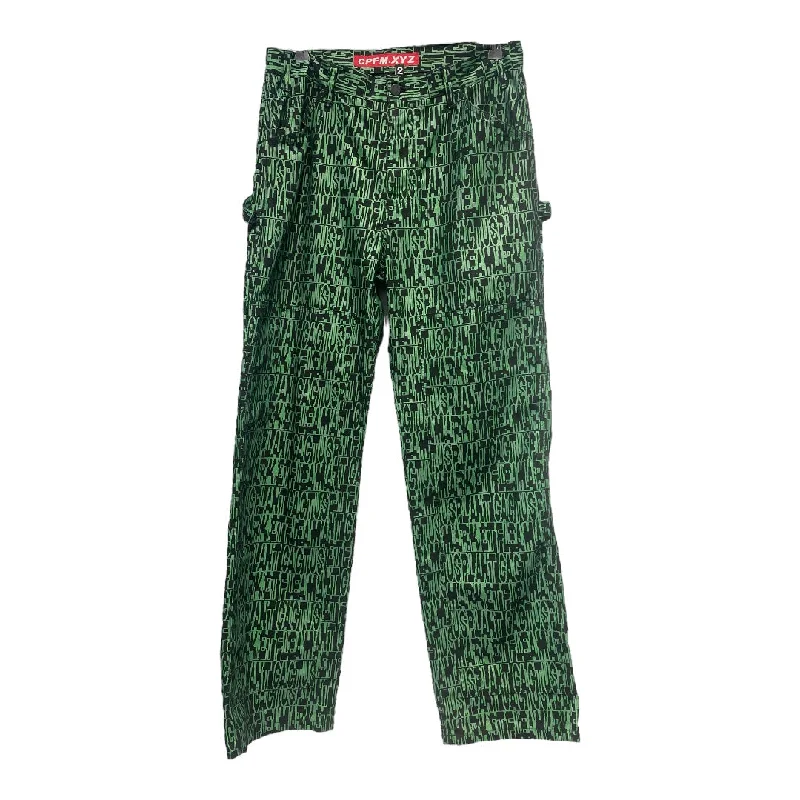 Elegant Pleated Pants for Special Events-CACTUS PLANT FLEA MARKET/Pants/2/Cotton/GRN/All Over Print/ANXIETY PANT