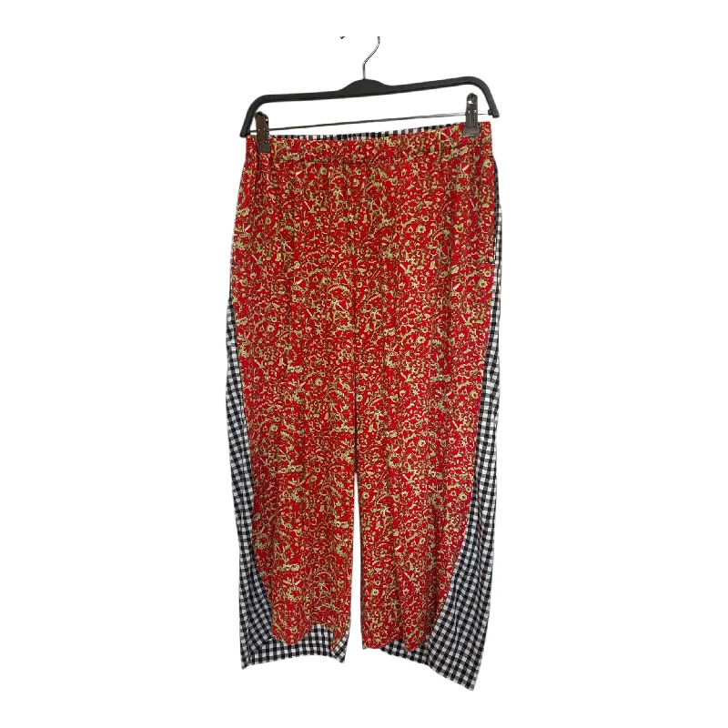 Comfortable Hiking Pants for Long Treks-tricot COMME des GARCONS/Pants/S/Polyester/WHT/Plaid/GRN.ON RED PRINT/BLK&WHT/