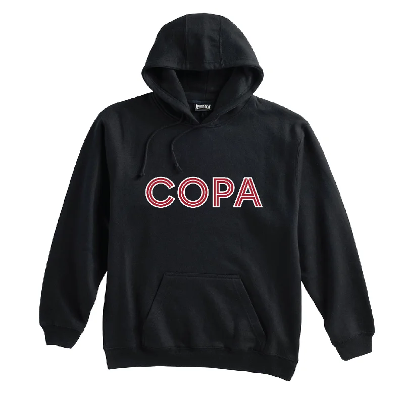 Warm Hoodie for Snowy Days-FC Copa (Club Name) Pennant Super 10 Hoodie Black