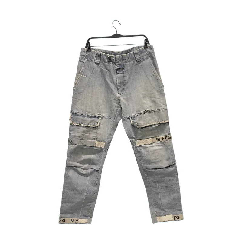 Stretch Denim Pants for Added Comfort and Fit-MARITHE FRANCOIS GIRBAUD/Pants/36/Denim/BLU/front pockets/velcro details